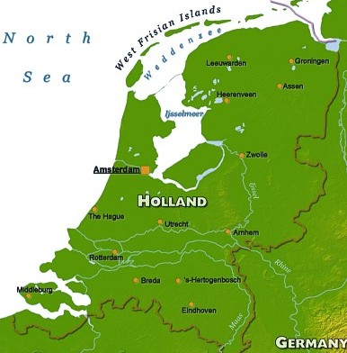 Map of Holland Ferry Routes