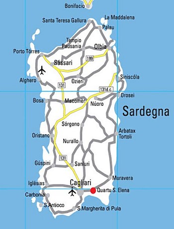 Map of Sardinia Ferry Routes