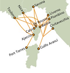 Corsica Route Map
