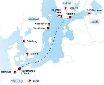 Finnlines Route Map