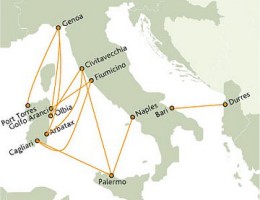 Tirrenia Route Map