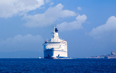 Tinos ferry port